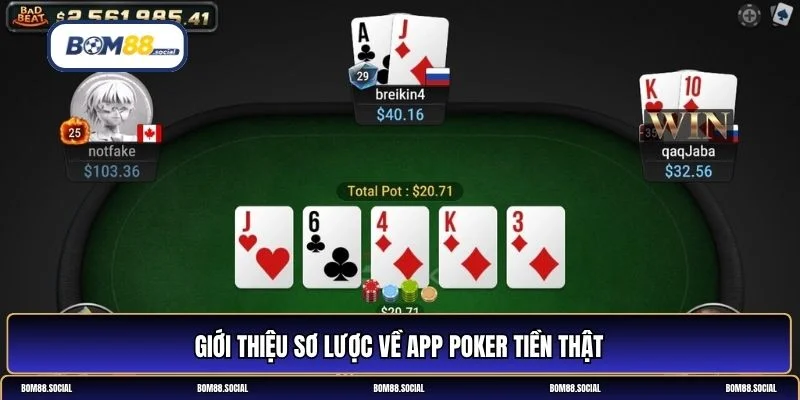 App Poker tiền thật