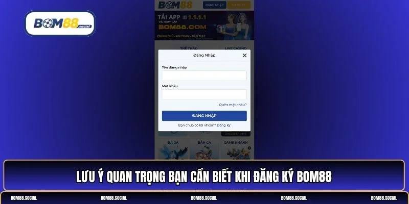 Đăng nhập BOM88