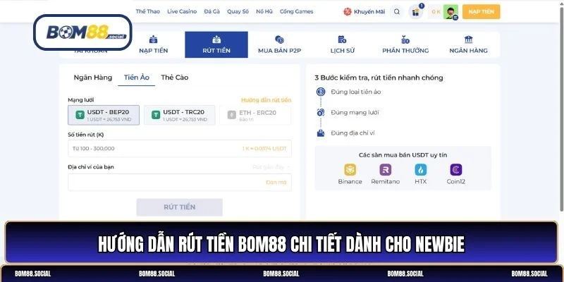 Rút tiền BOM88